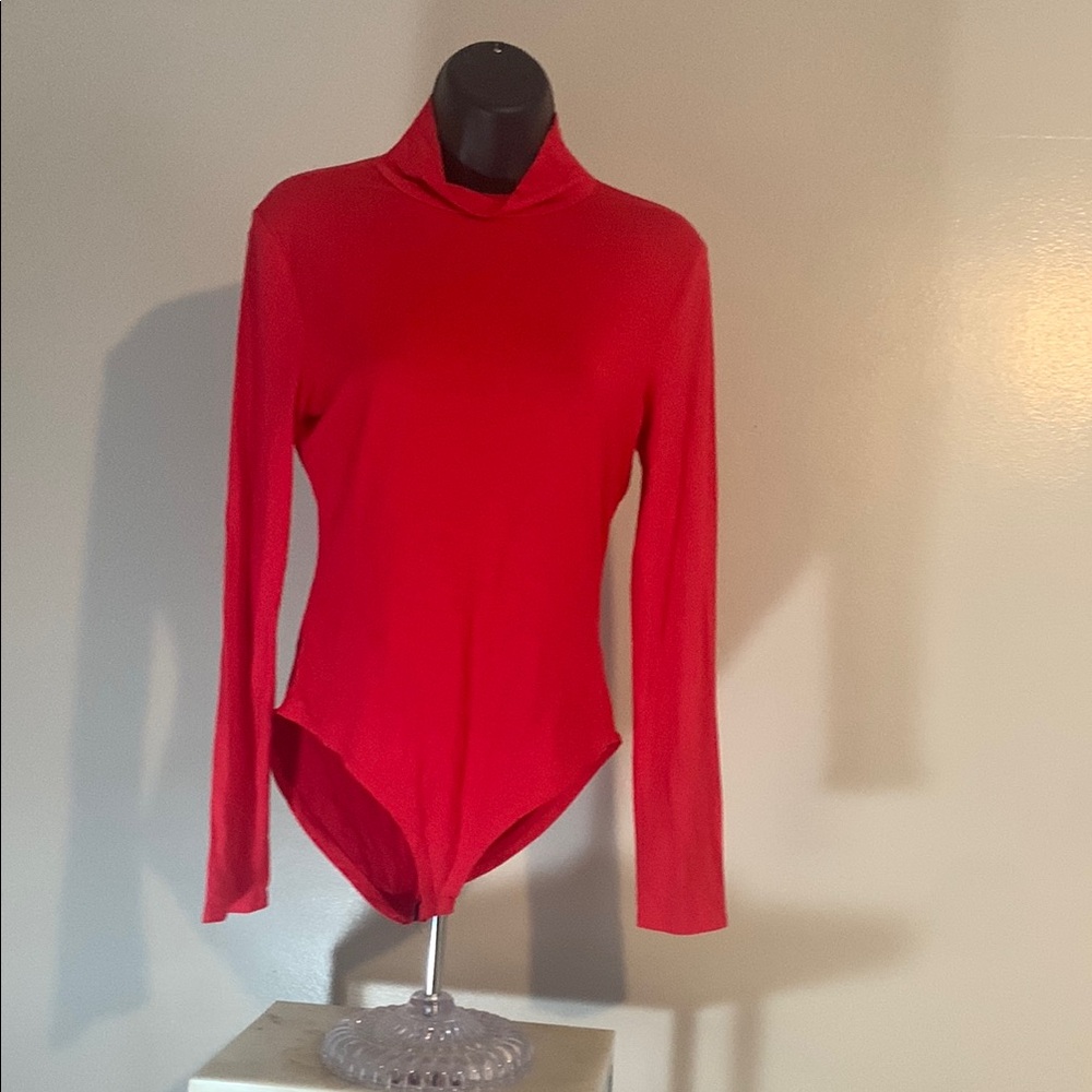 Red Long Sleeve Women's Top